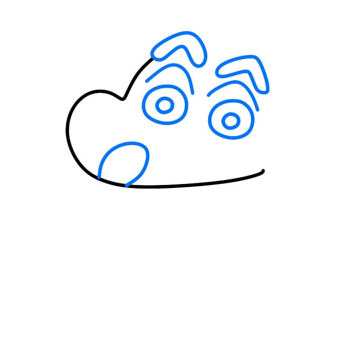 Hướng dẫn cách vẽ Shin ( Crayon Shin-chan ) đơn giản cho bé - Bước 2