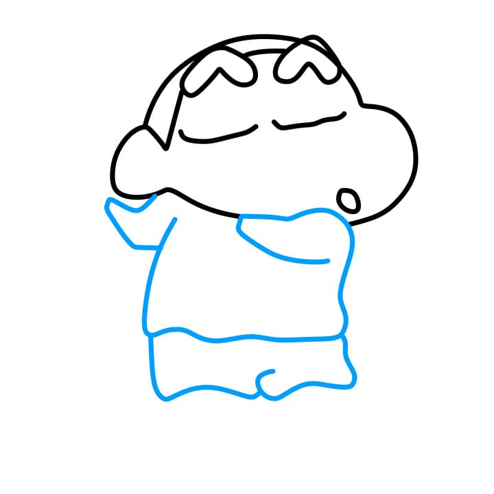 Hướng dẫn vẽ dễ dàng : Crayon Shin-chan - Bước 4