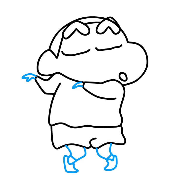 Hướng dẫn vẽ dễ dàng : Crayon Shin-chan - Bước 5