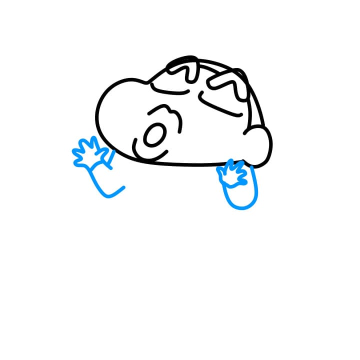 Hướng dẫn cách vẽ Crayon Shin-chan đơn giản - Bước 4