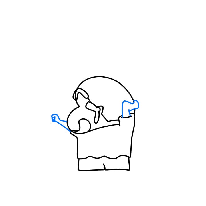 Hướng dẫn cách vẽ Crayon Shin-chan chi tiết từng bước cho bé - Bước 4