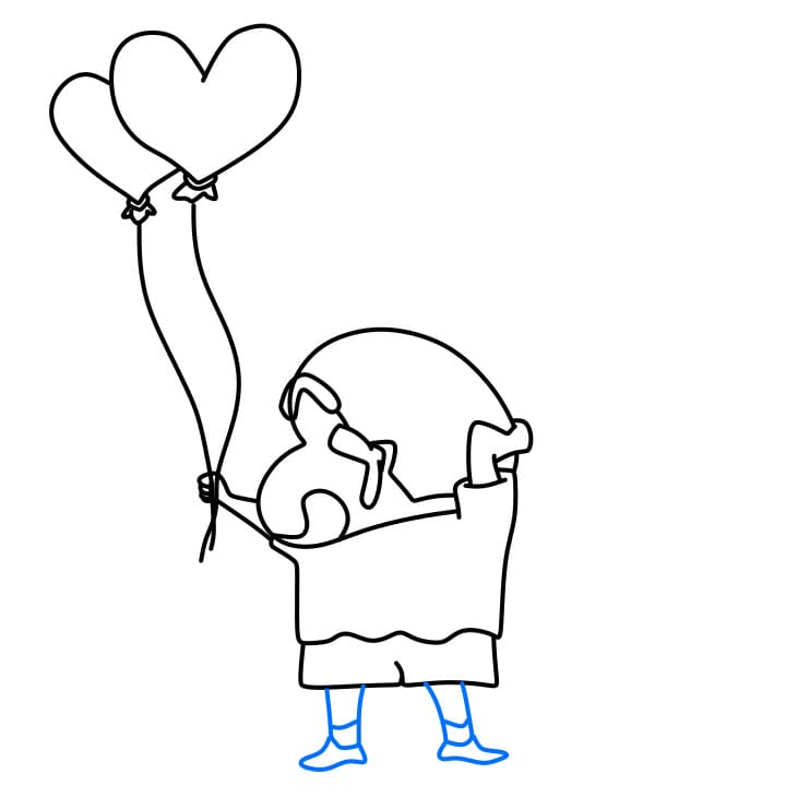 Hướng dẫn cách vẽ Crayon Shin-chan chi tiết từng bước cho bé - Bước 6