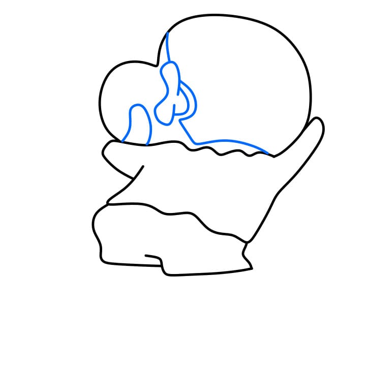 Hướng dẫn cách vẽ Crayon Shin-chan đang múa - Bước 3