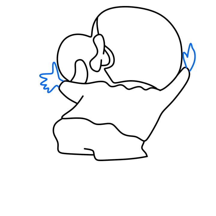 Hướng dẫn cách vẽ Crayon Shin-chan đang múa - Bước 4