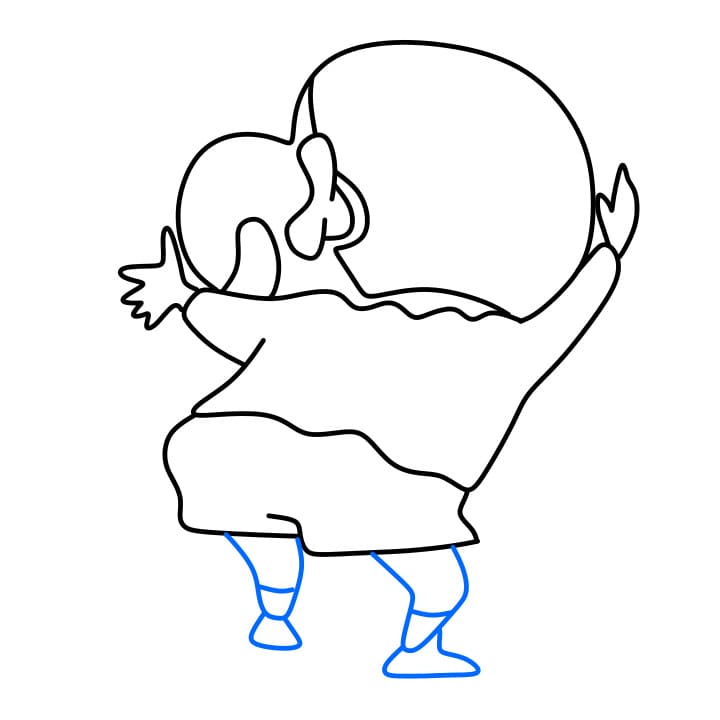 Hướng dẫn cách vẽ Crayon Shin-chan đang múa - Bước 5