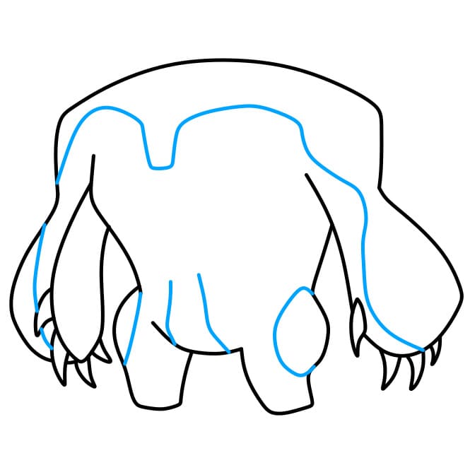 Hướng dẫn vẽ dạng biến hình Cannonbolt của Ben 10 đơn giản và đẹp cho bé - Bước 5