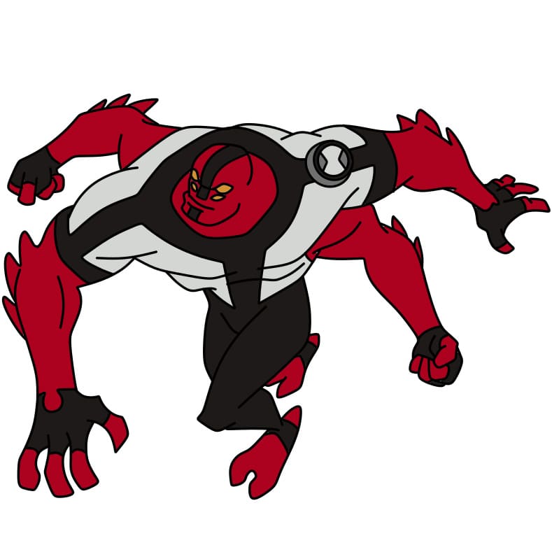Cách vẽ dạng biến hình FOUR ARMS của Ben 10