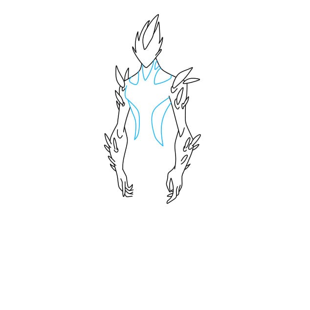 Hướng dẫn vẽ dạng biến hình Swampfire của Ben 10 đơn giản và đẹp cho bé - Bước 5