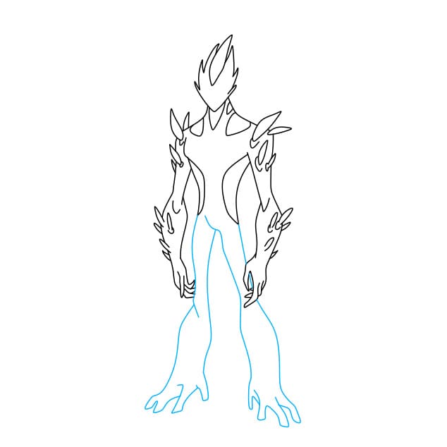 Hướng dẫn vẽ dạng biến hình Swampfire của Ben 10 đơn giản và đẹp cho bé - Bước 6