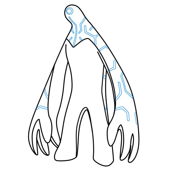 Hướng dẫn vẽ dạng biến hình UPGRADE của Ben 10 đơn giản và đẹp cho bé - Bước 5