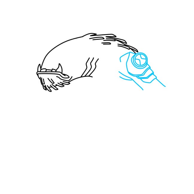 Hướng dẫn vẽ dạng biến hình WILDMUTT của Ben 10 đơn giản và đẹp cho bé - Bước 4