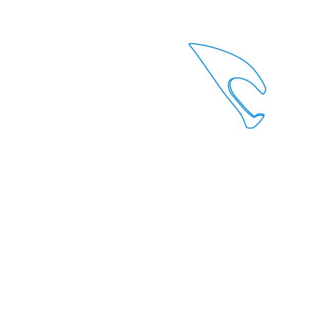 Hướng dẫn vẽ dạng biến hình XLR8 của Ben 10 đơn giản và đẹp cho bé - Bước 1