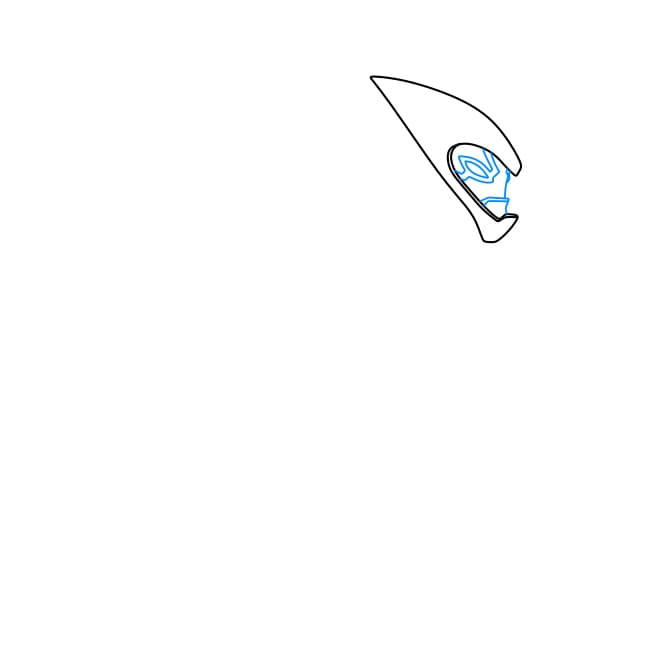 Hướng dẫn vẽ dạng biến hình XLR8 của Ben 10 đơn giản và đẹp cho bé - Bước 2