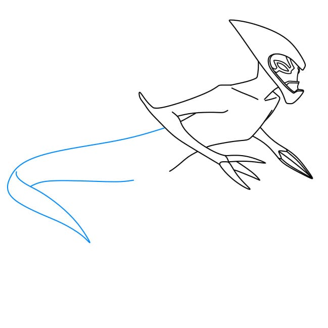 Hướng dẫn vẽ dạng biến hình XLR8 của Ben 10 đơn giản và đẹp cho bé - Bước 6