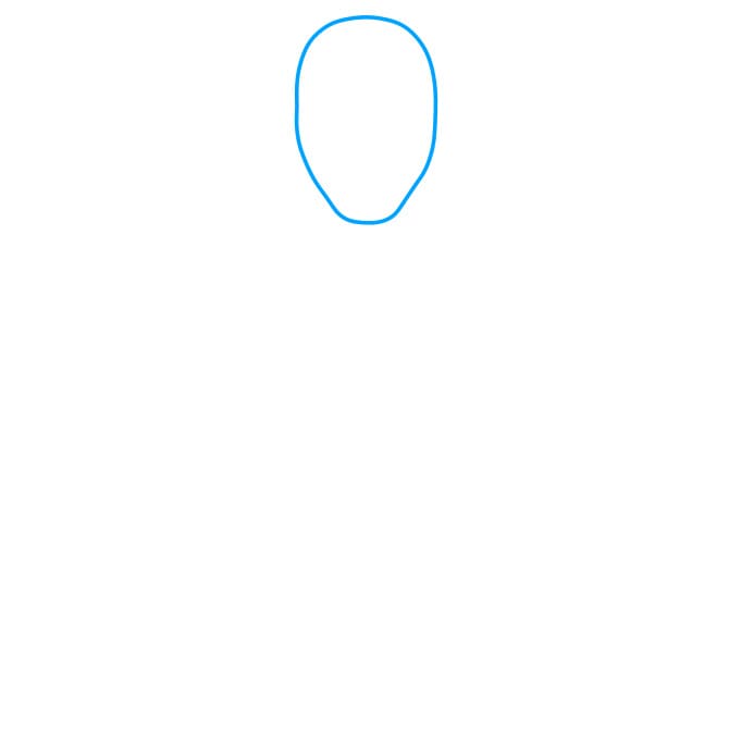 Hướng dẫn vẽ Deadpool siêu ngầu cho bé - Bước 1