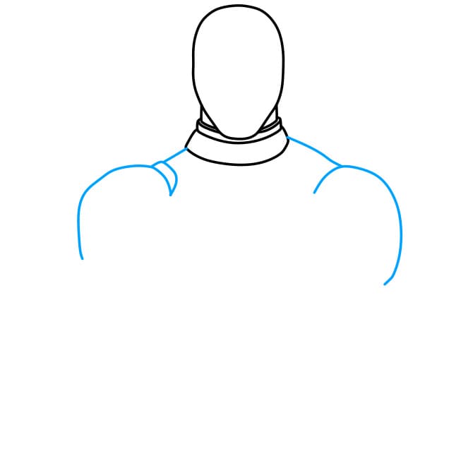 Hướng dẫn vẽ Deadpool siêu ngầu cho bé - Bước 3