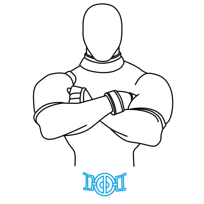 Hướng dẫn vẽ Deadpool siêu ngầu cho bé - Bước 6