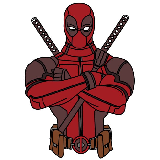 Hướng dẫn vẽ Deadpool siêu ngầu cho bé
