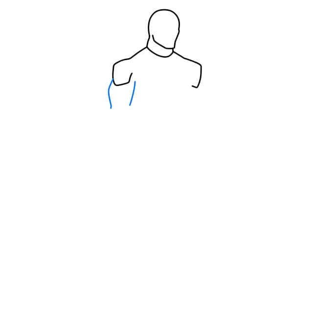 Hướng dẫn vẽ đội trưởng mĩ đơn giản và siêu ngầu cho bé - Bước 4