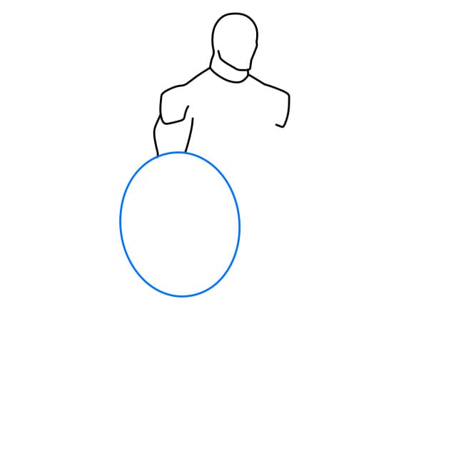 Hướng dẫn vẽ đội trưởng mĩ đơn giản và siêu ngầu cho bé - Bước 5