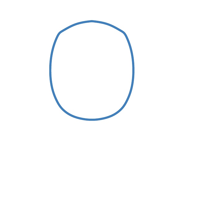 Hướng dẫn vẽ Đội Trưởng Mỹ chibi đáng yêu. - Bước 1