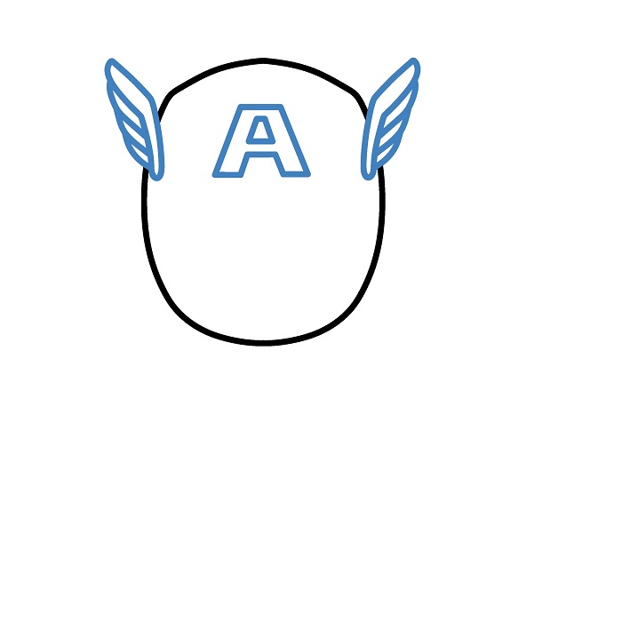 Hướng dẫn vẽ Đội Trưởng Mỹ chibi đáng yêu. - Bước 2