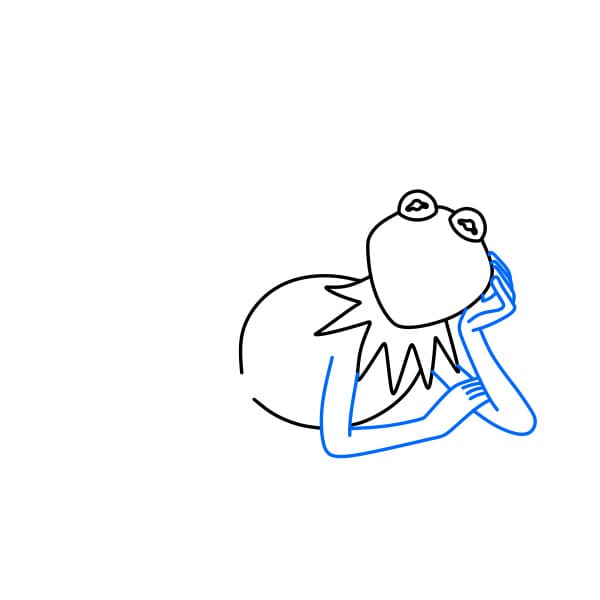 Hướng dẫn vẽ ếch Kermit đơn giản và đẹp cho bé - Bước 5