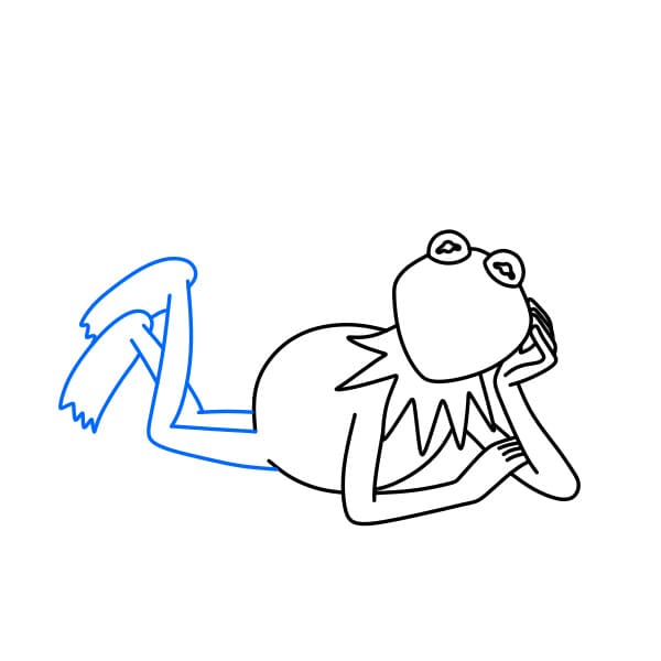 Hướng dẫn vẽ ếch Kermit đơn giản và đẹp cho bé - Bước 6