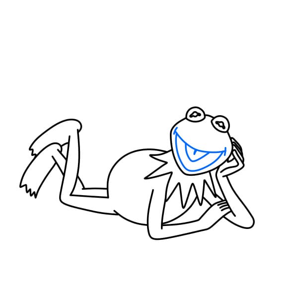 Hướng dẫn vẽ ếch Kermit đơn giản và đẹp cho bé - Bước 7