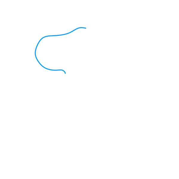 Hướng dẫn vẽ chú lừa Eeyore (Winnie the Pooh) ngốc nghếch cho bé - Bước 1