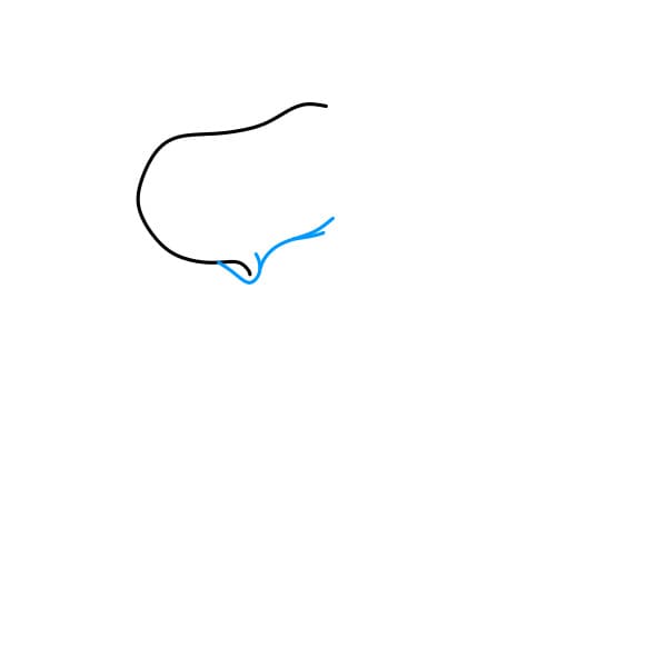 Hướng dẫn vẽ chú lừa Eeyore (Winnie the Pooh) ngốc nghếch cho bé - Bước 2