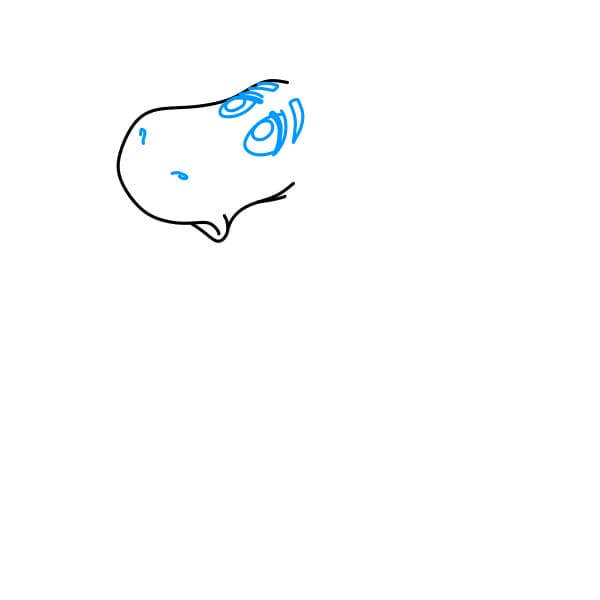 Hướng dẫn vẽ chú lừa Eeyore (Winnie the Pooh) ngốc nghếch cho bé - Bước 3