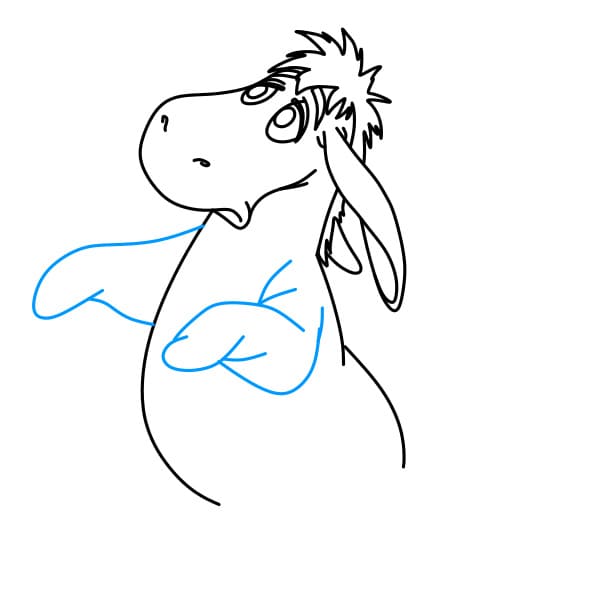 Hướng dẫn vẽ chú lừa Eeyore (Winnie the Pooh) ngốc nghếch cho bé - Bước 6