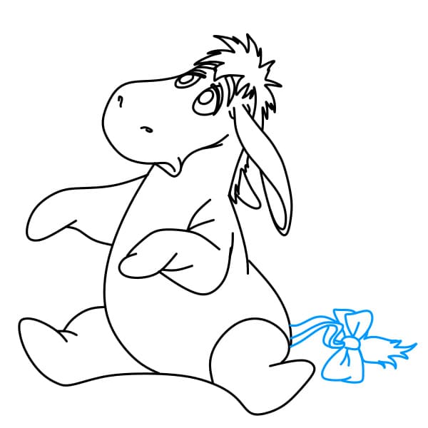 Hướng dẫn vẽ chú lừa Eeyore (Winnie the Pooh) ngốc nghếch cho bé - Bước 7