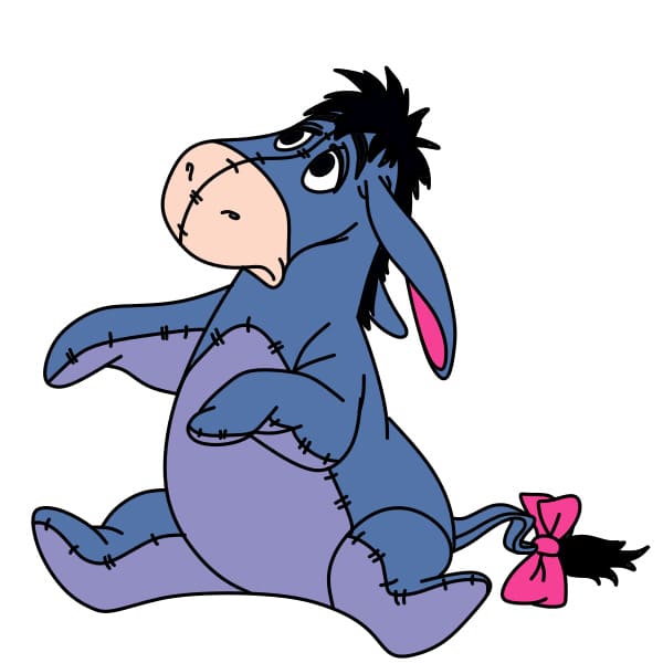 Cách vẽ Eeyore (Winnie the Pooh)