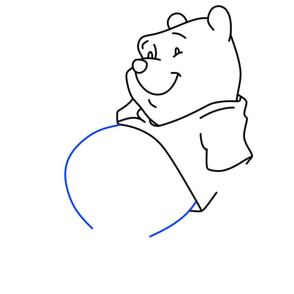 Hướng dẫn vẽ chú gấu pooh đơn giản - Bước 6