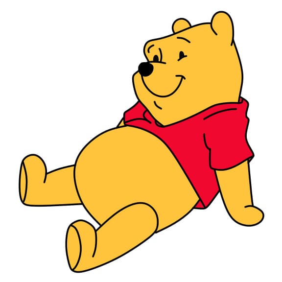 Hướng dẫn vẽ chú gấu pooh đơn giản - Bước 8