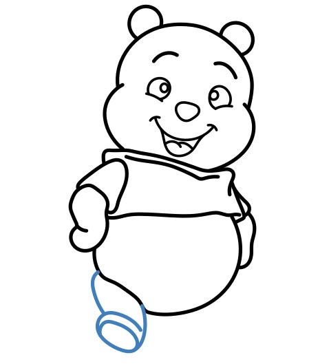 Hướng dẫn vẽ chú gấu Pooh nhỏ đáng yêu. - Bước 10