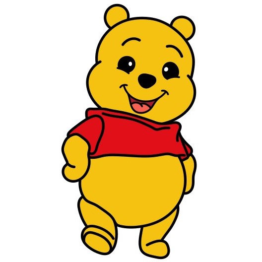 Hướng dẫn vẽ chú gấu Pooh nhỏ đáng yêu. - Bước 12