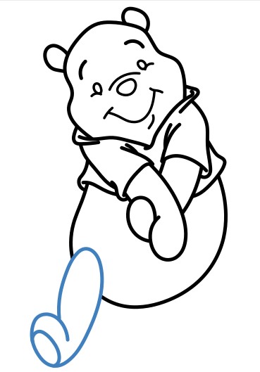 Hướng dẫn vẽ gấu Pooh ngại ngùng. - Bước 11