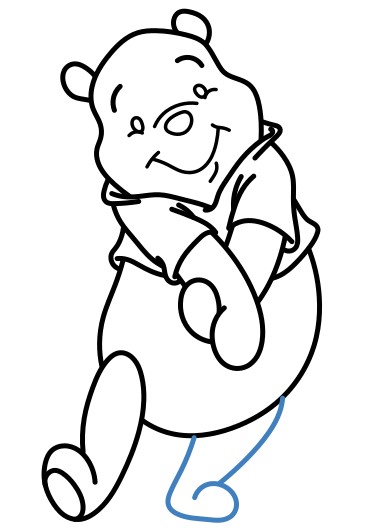 Hướng dẫn vẽ gấu Pooh ngại ngùng. - Bước 12