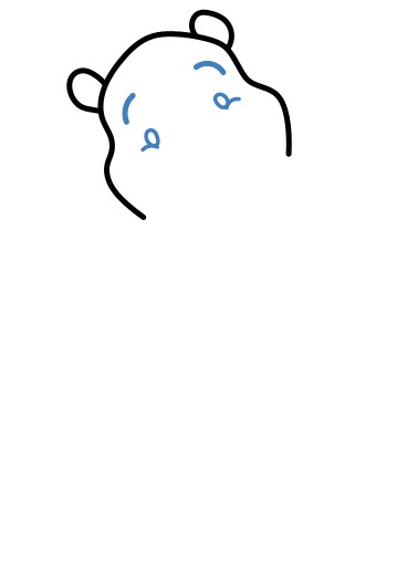 Hướng dẫn vẽ gấu Pooh ngại ngùng. - Bước 3