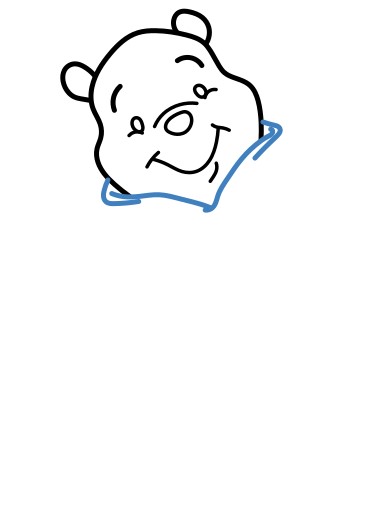 Hướng dẫn vẽ gấu Pooh ngại ngùng. - Bước 5