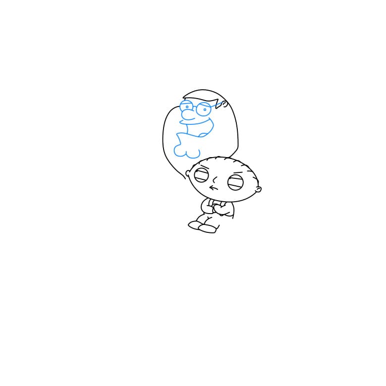 Hướng dẫn vẽ Gia Đình Guy (một bộ phim hoạt hình ) cho bé - Bước 5