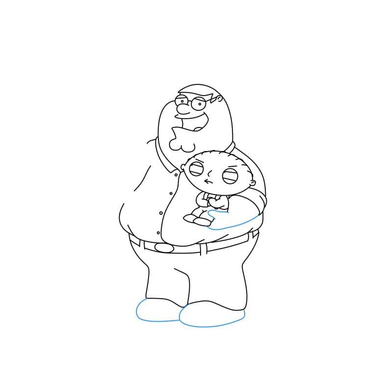 Hướng dẫn vẽ Gia Đình Guy (một bộ phim hoạt hình ) cho bé - Bước 7