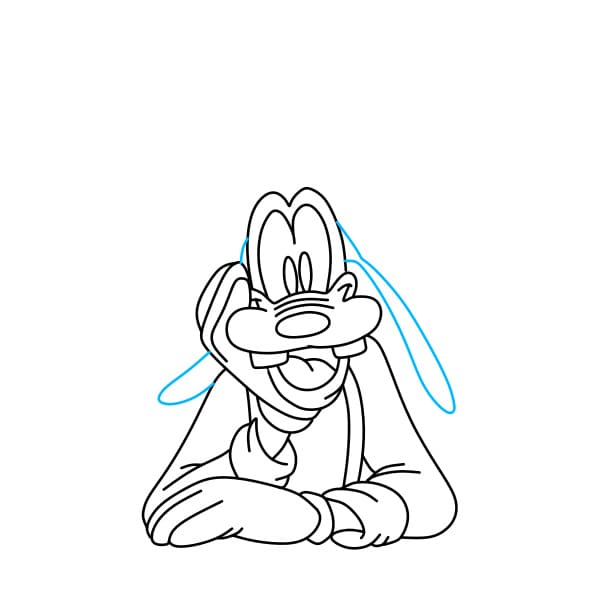 Hướng dẫn vẽ chú chó Goofy đơn giản cho bé - Bước 5