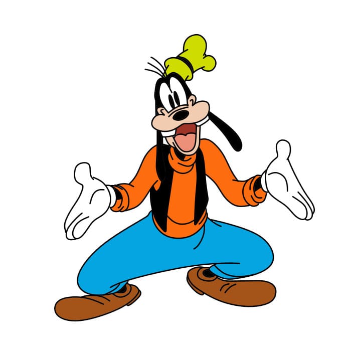 Hướng dẫn cách vẽ chú chó Goofy đơn giản - Bước 8