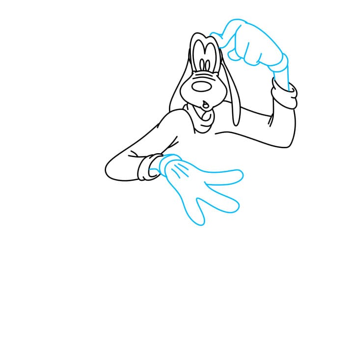 Hướng dẫn vẽ chú chó Goofy - Bước 4