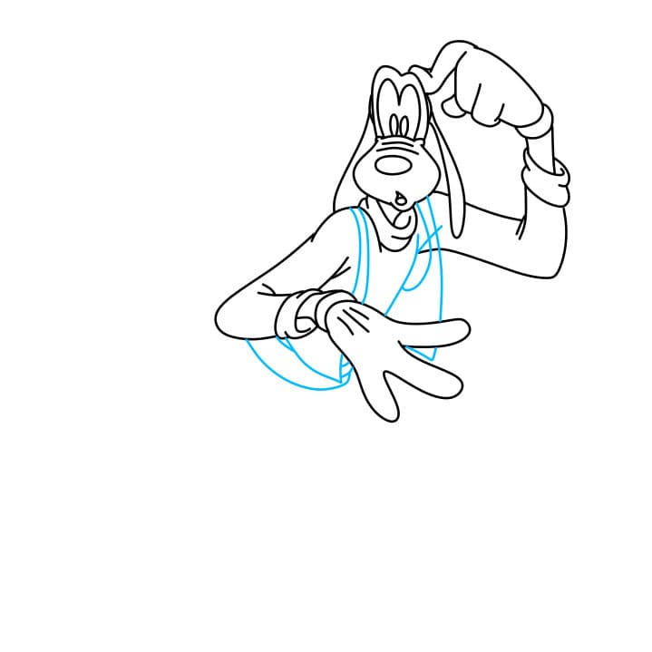 Hướng dẫn vẽ chú chó Goofy - Bước 5