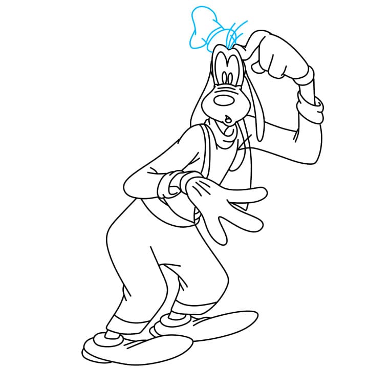 Hướng dẫn vẽ chú chó Goofy - Bước 7
